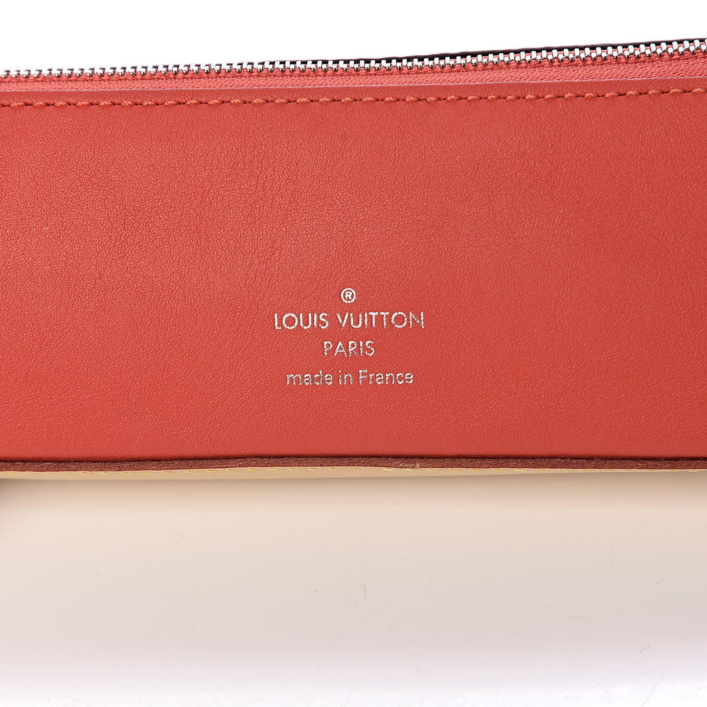 Monogram Elizabeth Pencil Pouch Red
