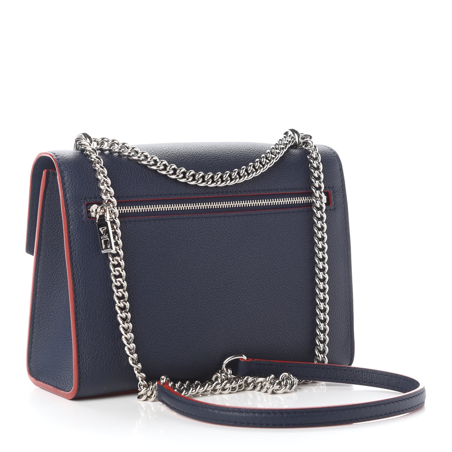 Louis Vuitton Soft Calfskin Mylockme Chain Bag BB Marine Rouge 3 of 9
