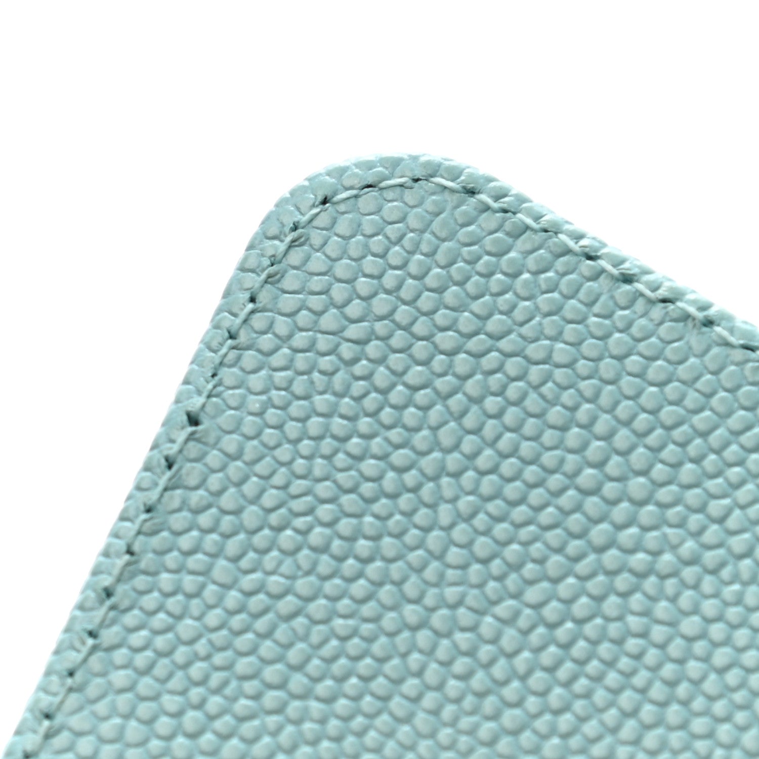 Chanel Caviar Quilted Compact Flap Wallet Light Blue 10 of 11