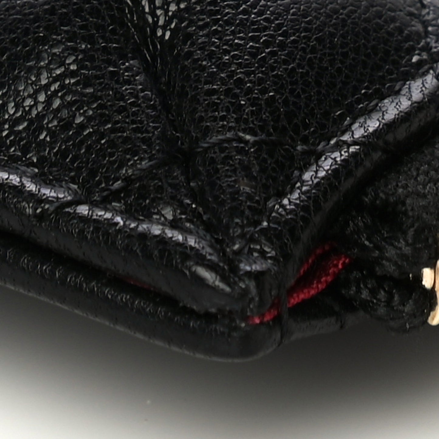 Goatskin Quilted Chanel 19 Flat Wallet Pouch Black