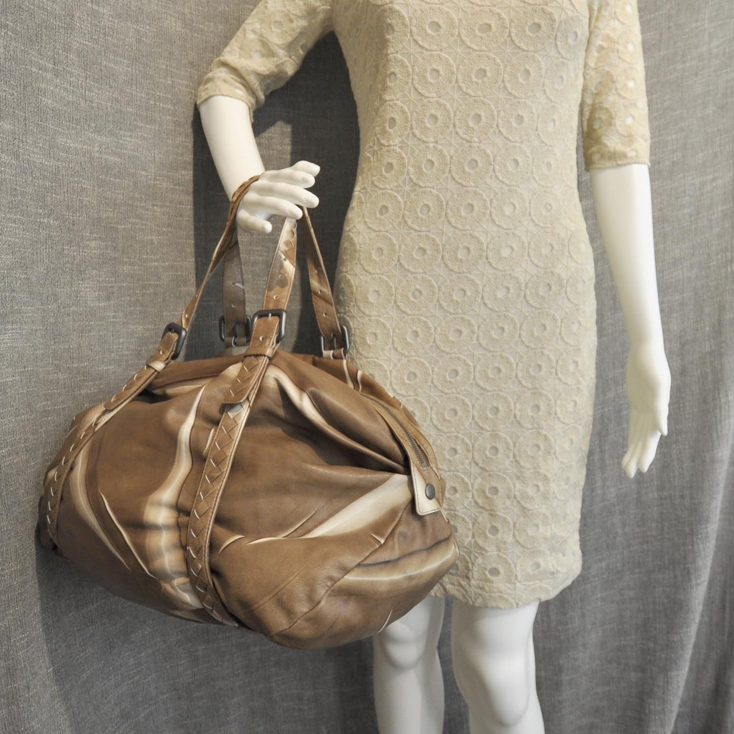 Leather Lightweight Tye Dye Duffel Cigar