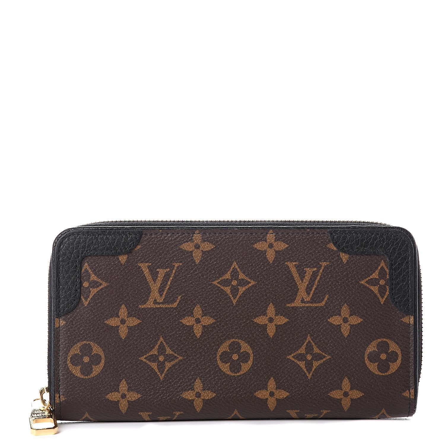 Louis Vuitton Monogram Zippy Retiro Wallet Black 1 of 11