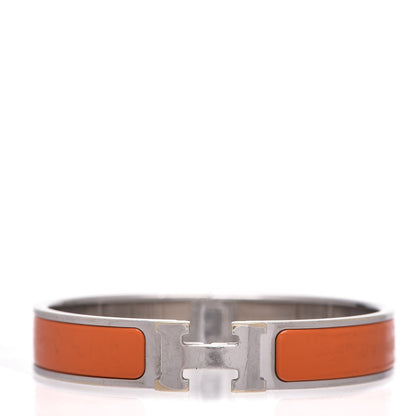Hermes Enamel Narrow Clic Clac H Bracelet PM Orange 1 of 6