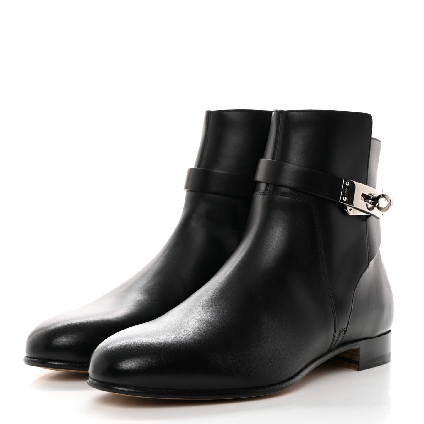 Calfskin Neo Ankle Boots 37 Black