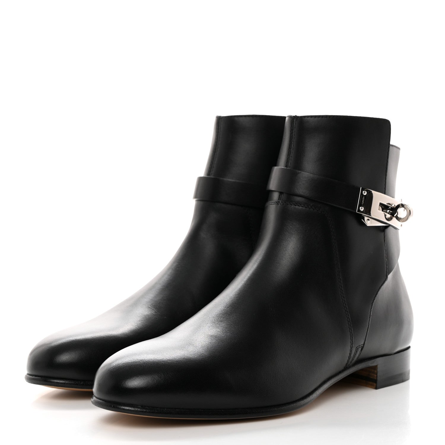 Hermes Calfskin Neo Ankle Boots 37 Black 3 of 9