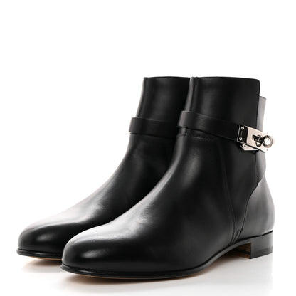 Hermes Calfskin Neo Ankle Boots 37 Black 3 of 9