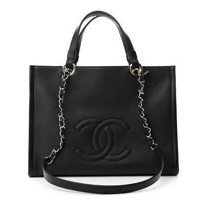 Chanel Calfskin CC Zipped Shopping Tote Black 1 of 11