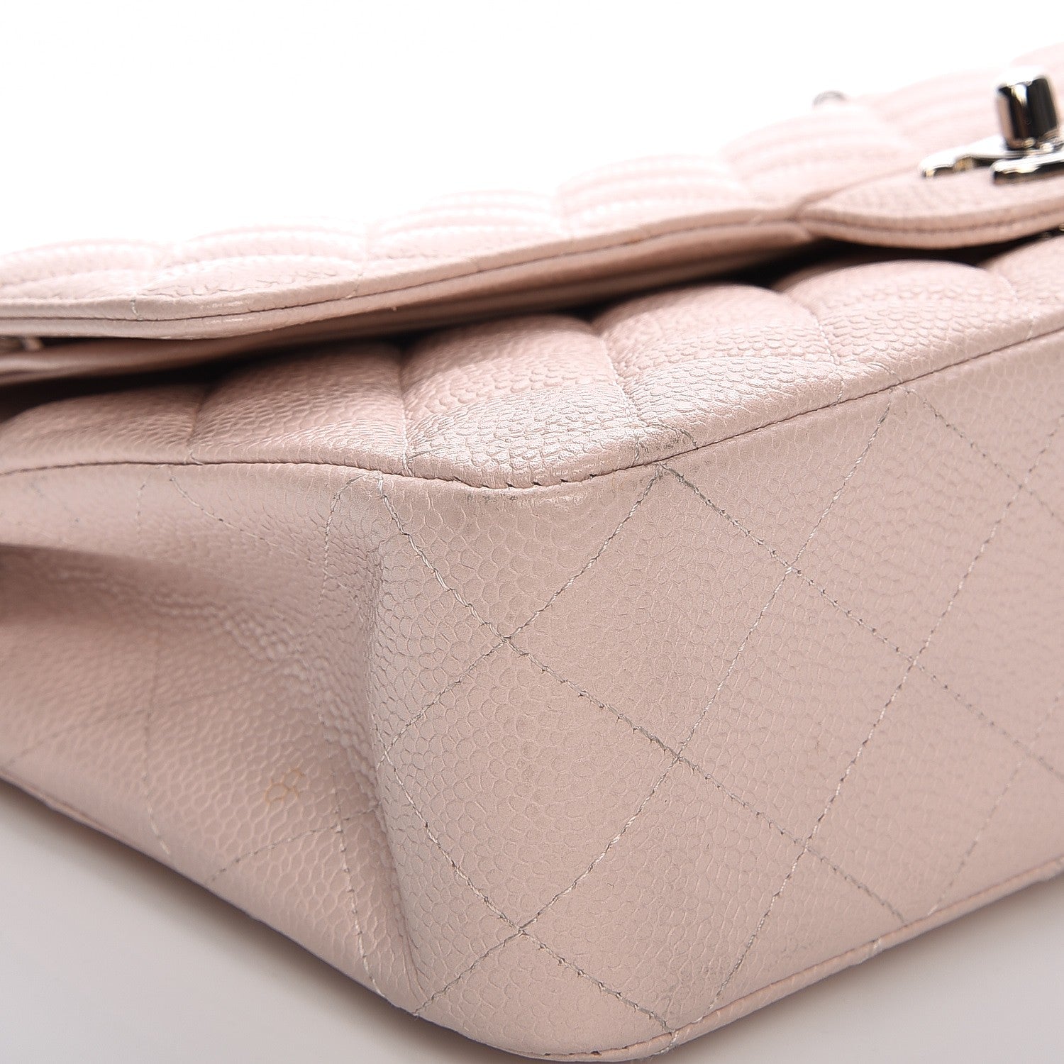 Chanel Caviar Quilted Medium Double Flap Pink 11 of 14