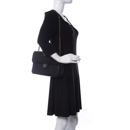 Chanel Goatskin Quilted Large Perfect Edge Flap Black 2 of 14