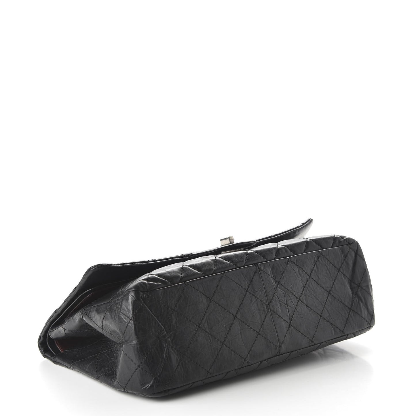 Aged Calfskin Quilted 2.55 Reissue 227 Flap Black