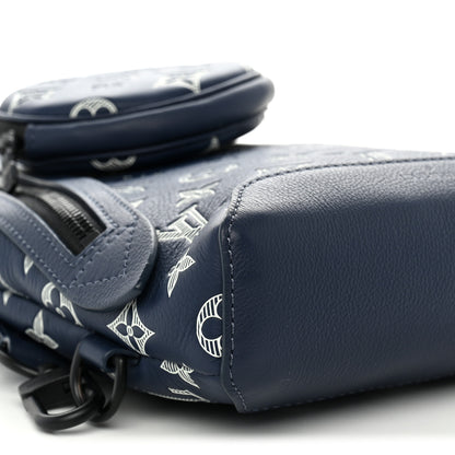 Louis Vuitton Monogram Shadow Duo Slingbag Navy River Blue 7 of 8