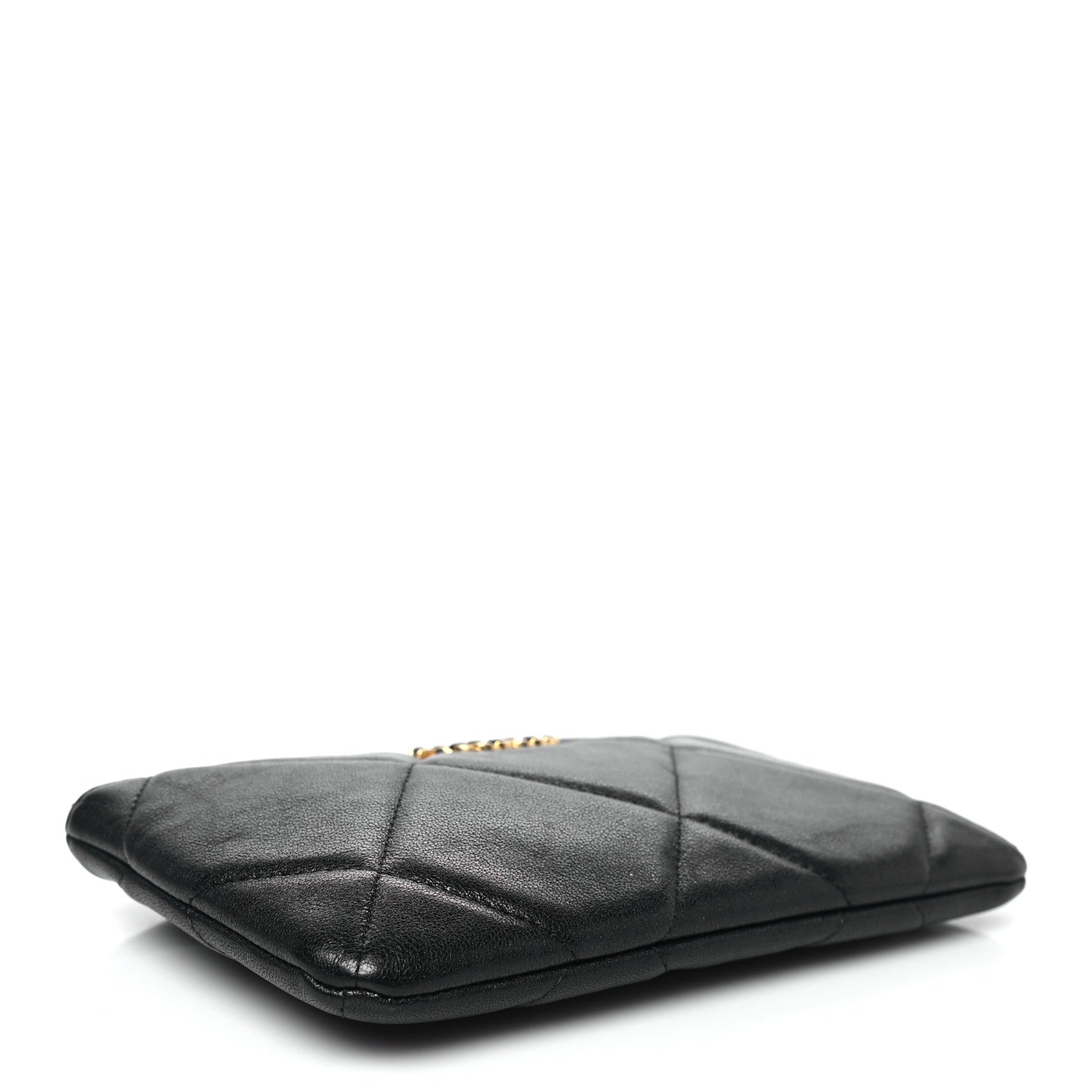 Chanel Lambskin Quilted Small Chanel 19 Pouch Black 4 of 8