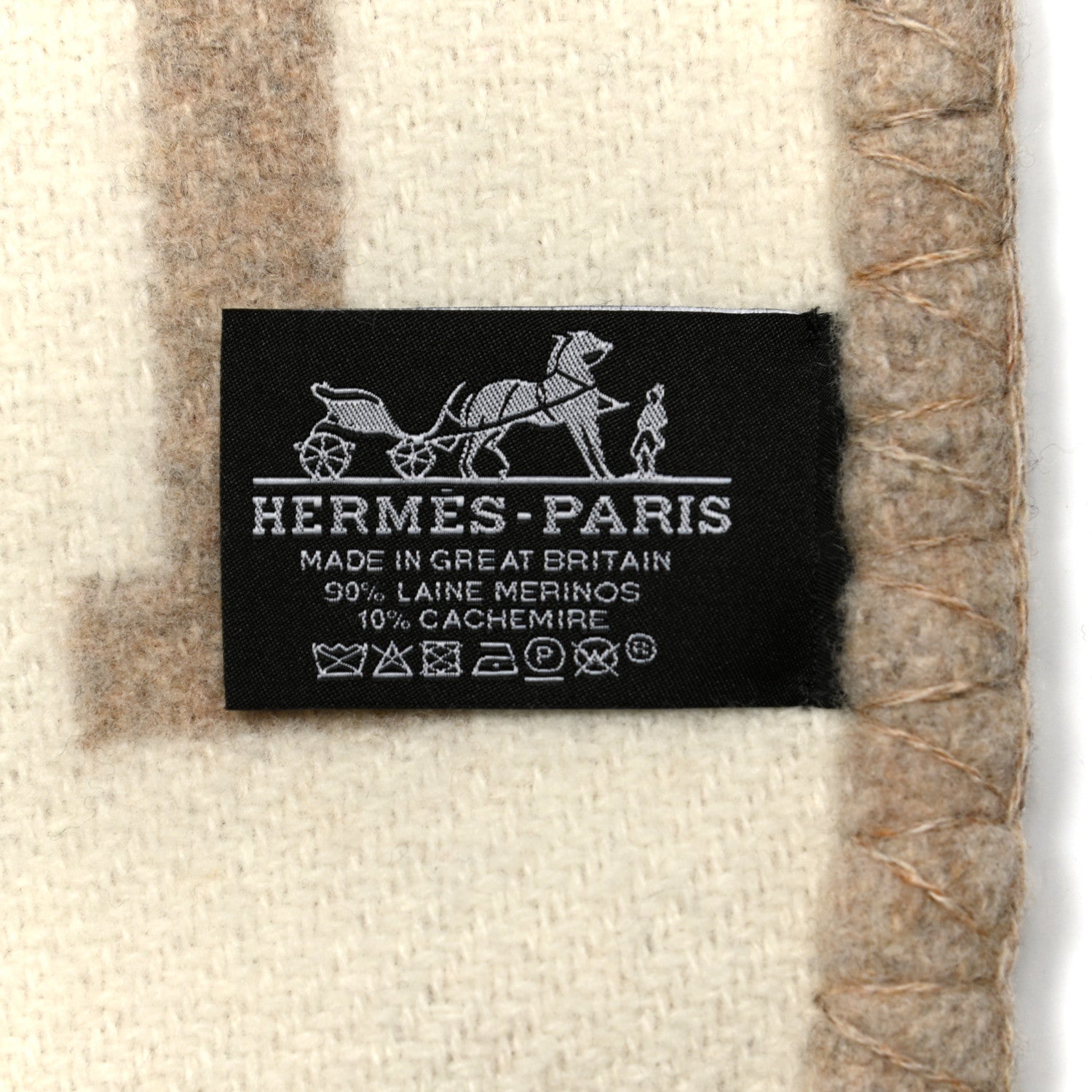 Hermes Wool Cashmere Avalon III Blanket Coco Camomille 3 of 3