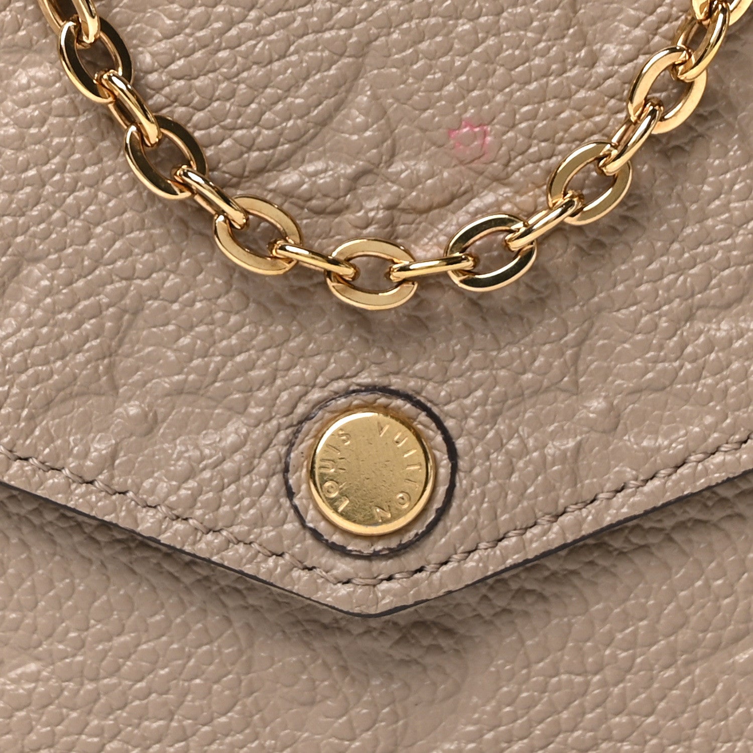 Louis Vuitton Empreinte Pochette Felicie Chain Wallet Tourterelle 9 of 11