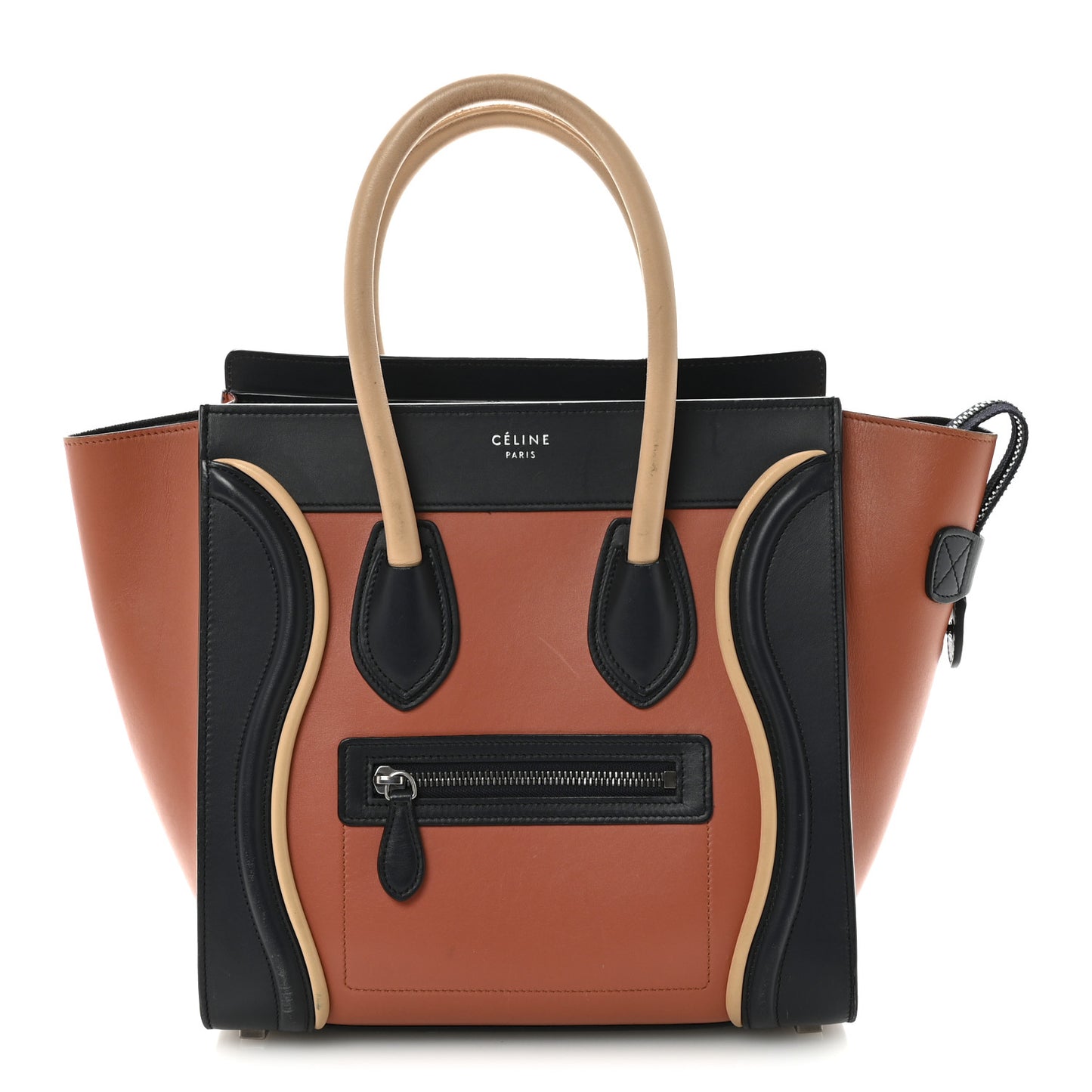 Smooth Calfskin Micro Tri-Color Luggage Brick