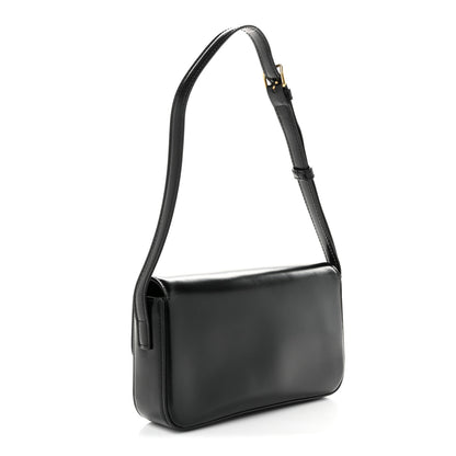 Celine Shiny Calfskin Triomphe Shoulder Bag Black 3 of 10
