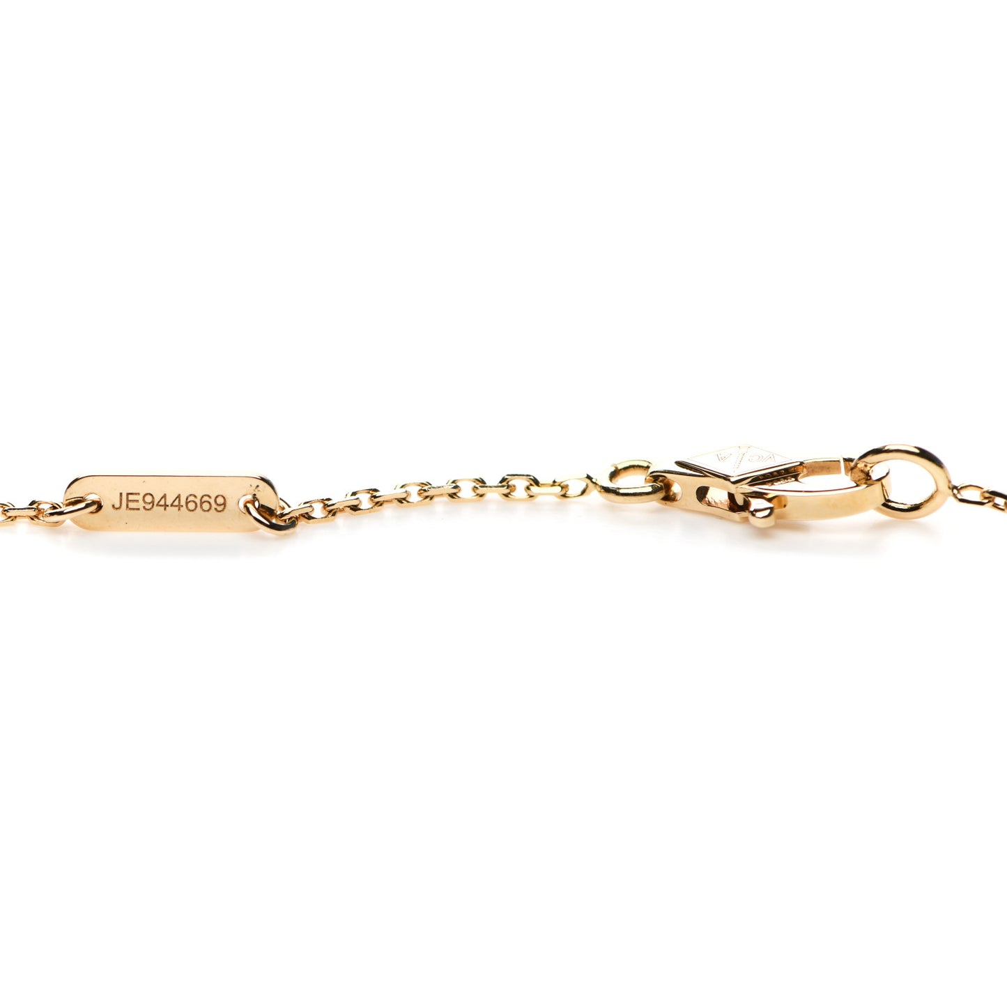 18K Yellow Gold Mother of Pearl Sweet Alhambra Pendant Necklace