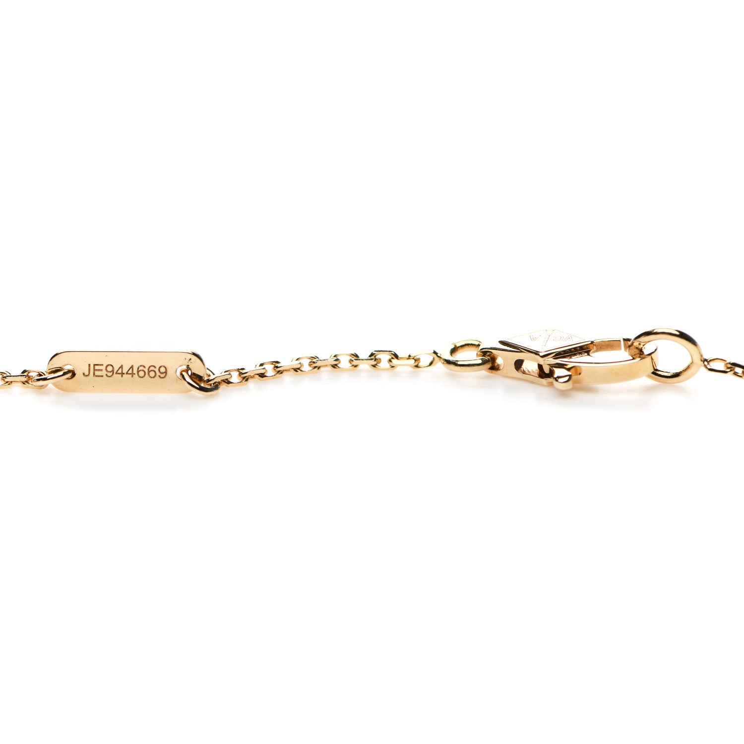 Van Cleef & Arpels 18K Yellow Gold Mother of Pearl Sweet Alhambra Pendant Necklace 4 of 6