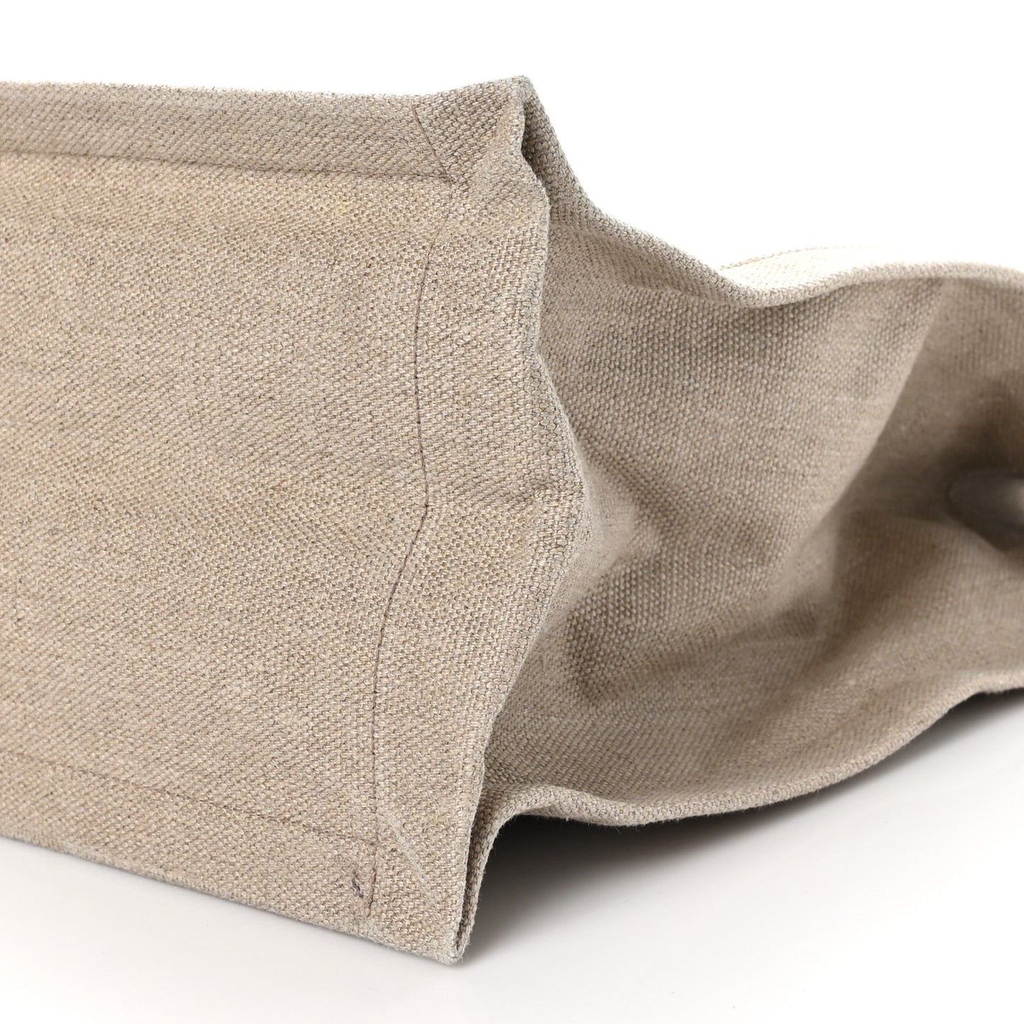 Linen Calfskin Rive Gauche Tote Optic White