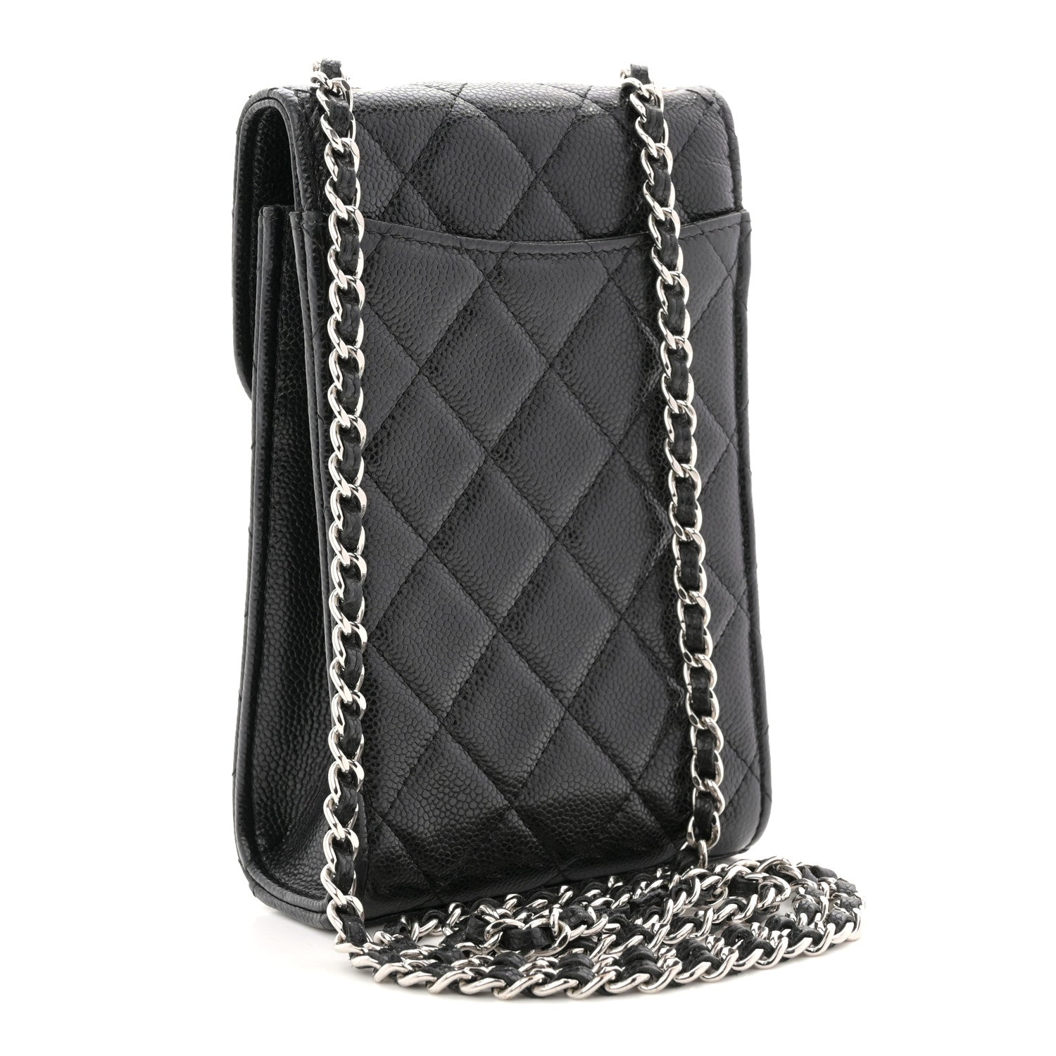 Chanel Caviar Quilted Classic Phone Holder Black 3 of 11