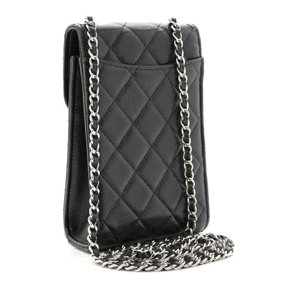 Chanel Caviar Quilted Classic Phone Holder Black 3 of 11