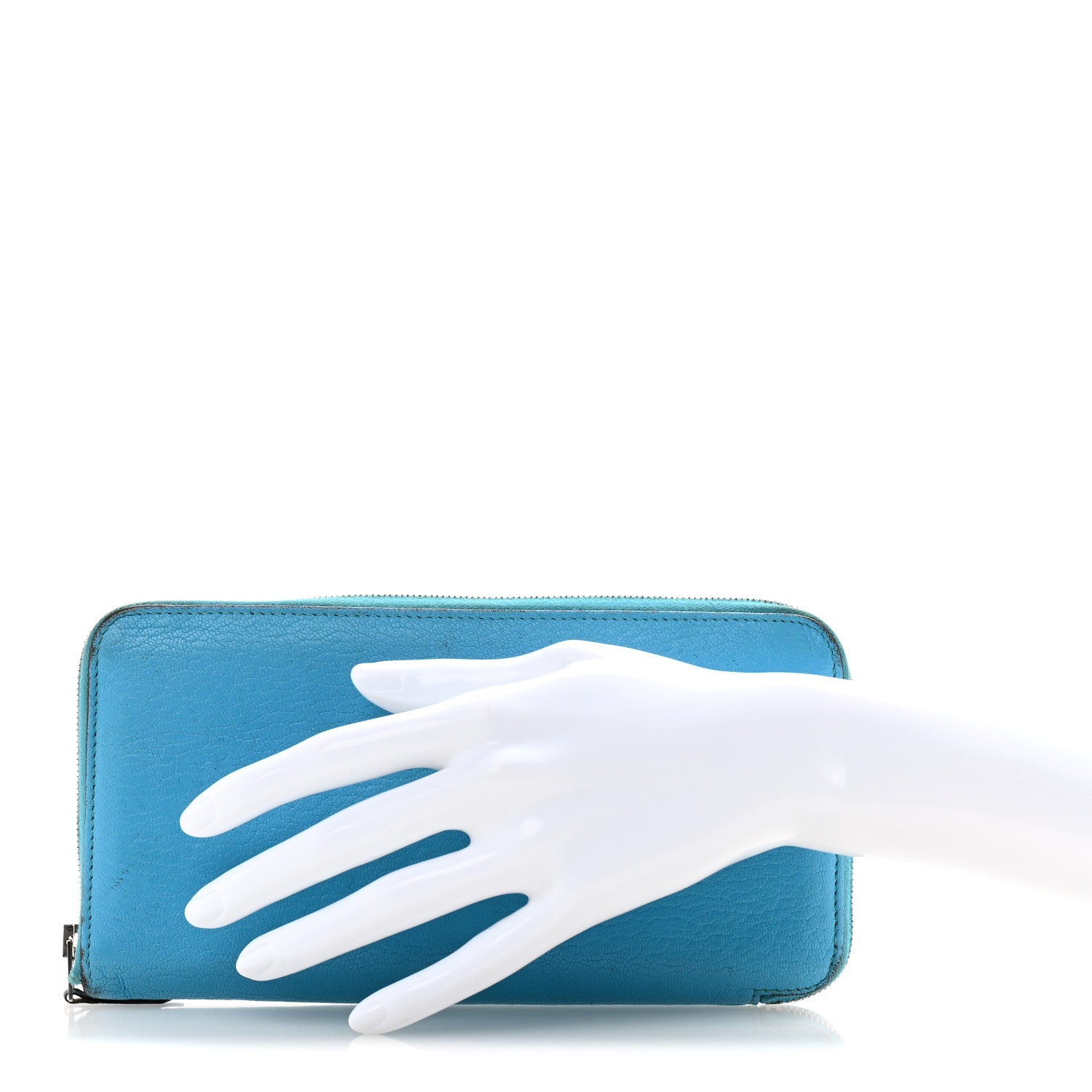 Hermes Chevre Mysore Azap Wallet Turquoise 2 of 11