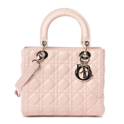 Christian Dior Lambskin Cannage Medium Lady Dior Light Pink 1 of 18
