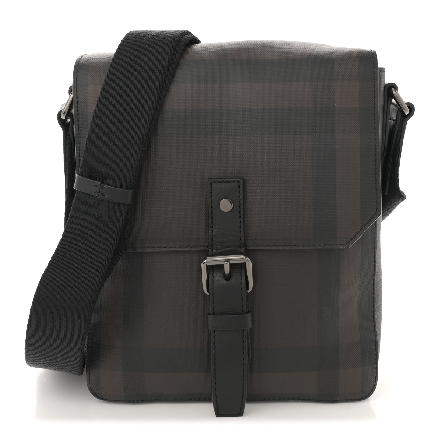 Smoked Check Vaughan Crossbody Bag Black