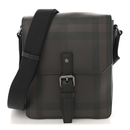 Burberry Smoked Check Vaughan Crossbody Bag Black 1 of 9