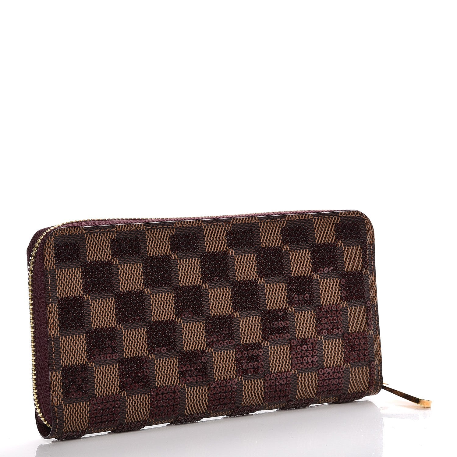 Louis Vuitton Damier Paillettes Zippy Wallet Red 3 of 7