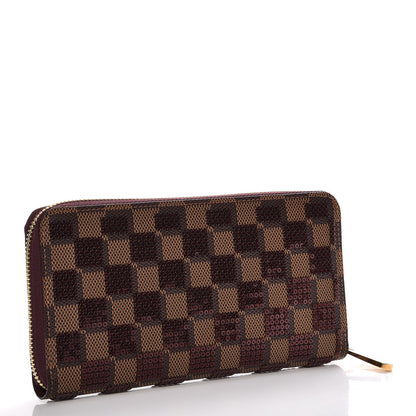 Louis Vuitton Damier Paillettes Zippy Wallet Red 3 of 7