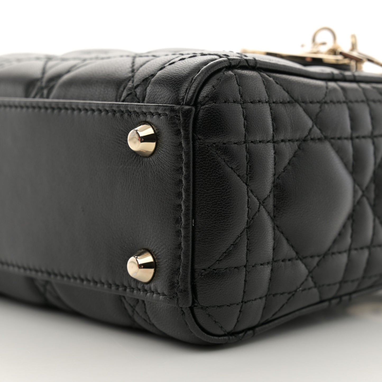 Lambskin Cannage Mini Lady Dior Black
