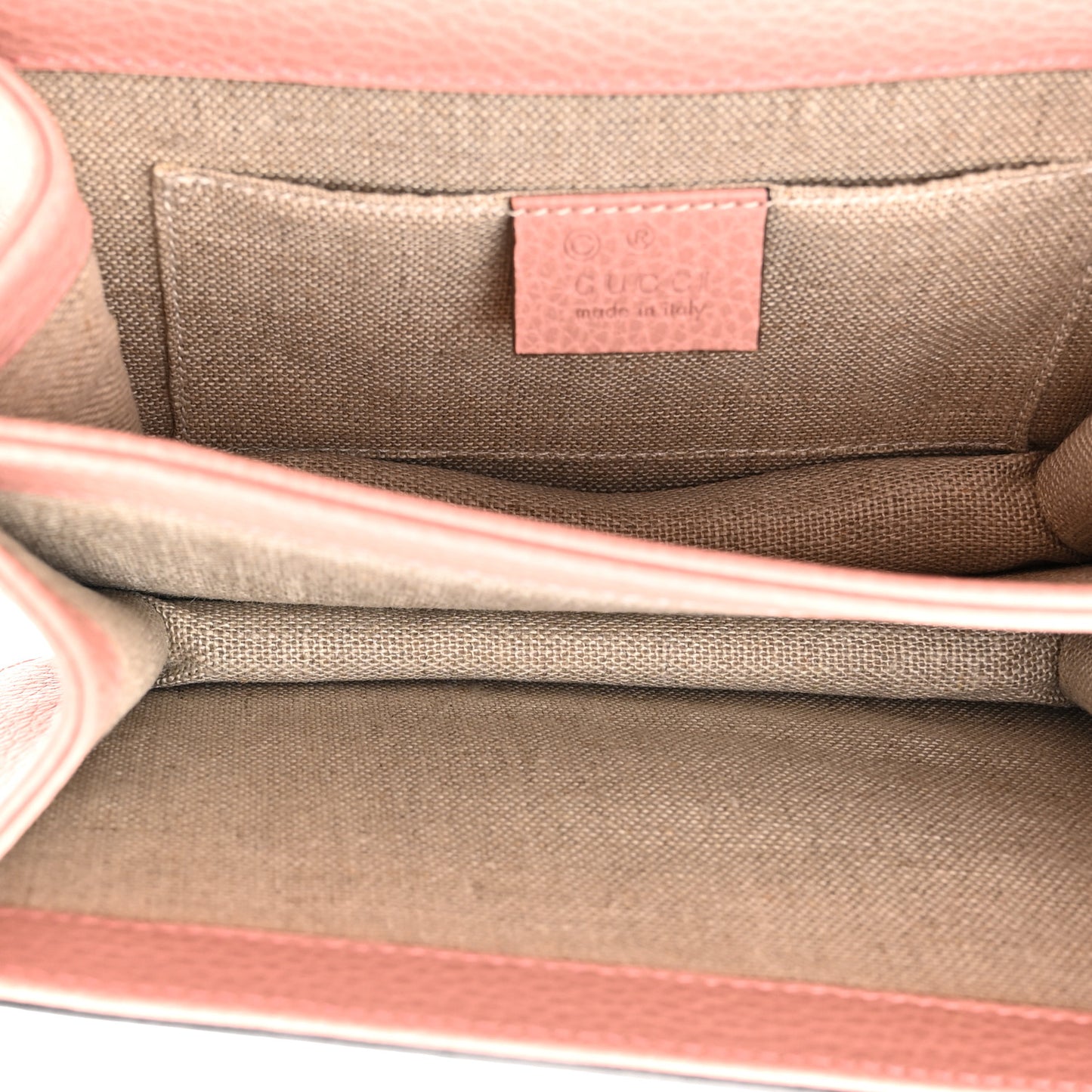 Dollar Calfskin Small Interlocking G Shoulder Bag Soft Pink