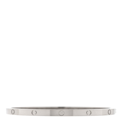 Cartier 18K White Gold Small LOVE Bracelet 18 1 of 7