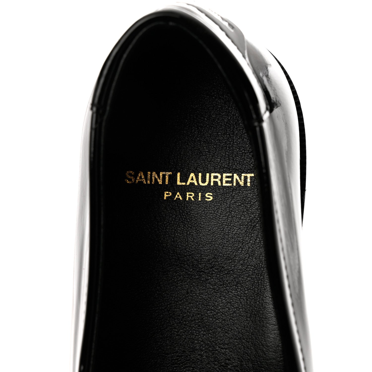 Saint Laurent Patent Calfskin Penny Loafers 40.5 Black 8 of 9