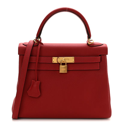 Hermes Togo Kelly Retourne 28 Rouge Vif 1 of 10