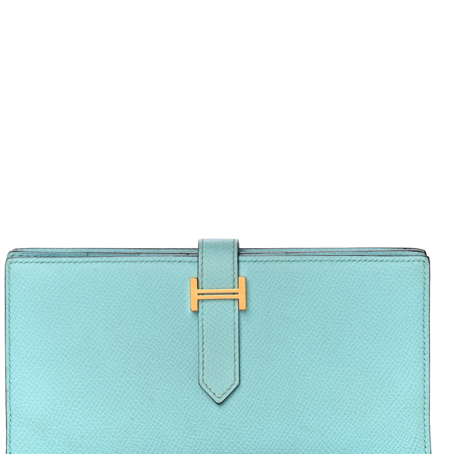 Hermes Epsom Bearn Gusset Wallet Bleu Atoll 7 of 12