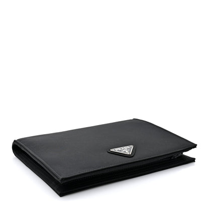 Prada Tessuto Nylon Tri-Fold Compact Wallet Black 4 of 8