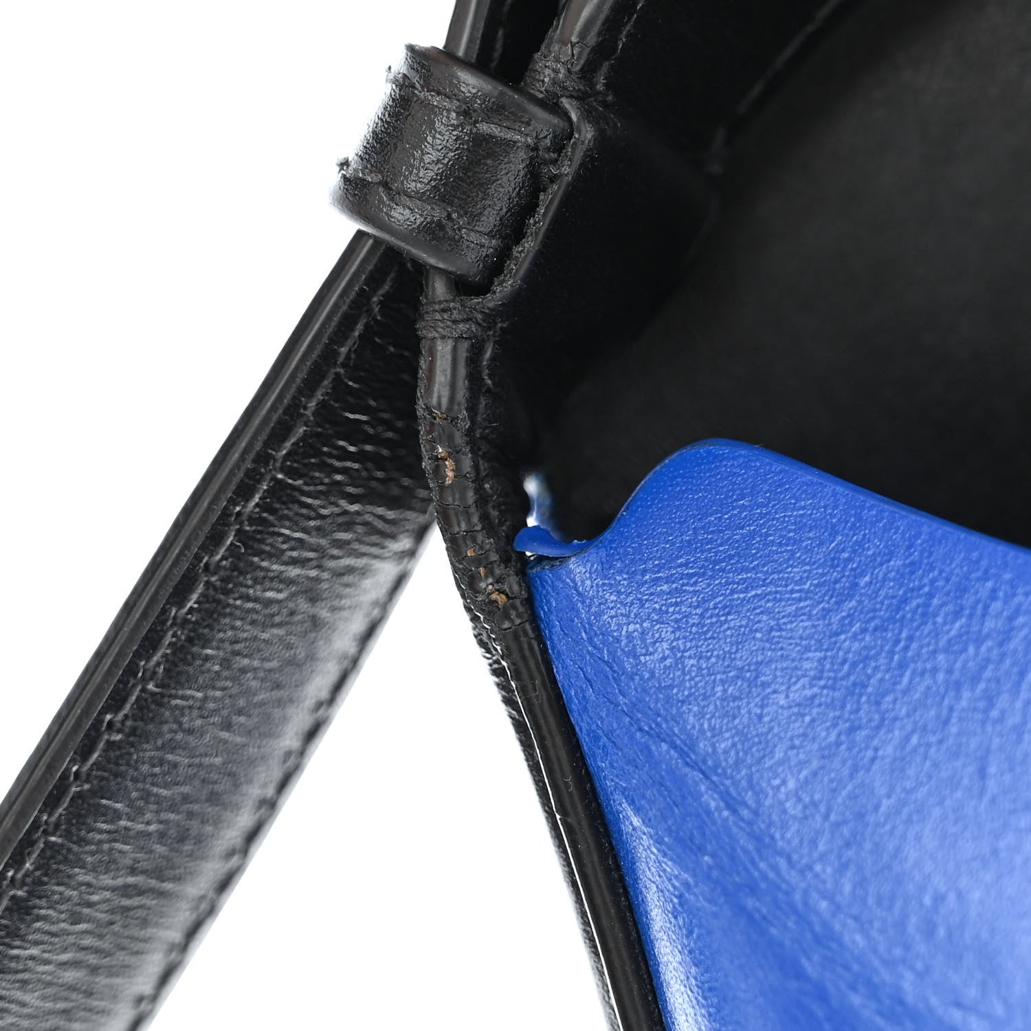 Alexander McQueen Calfskin The Curve Small Shoulder Bag Electric Blue Black 11 of 12