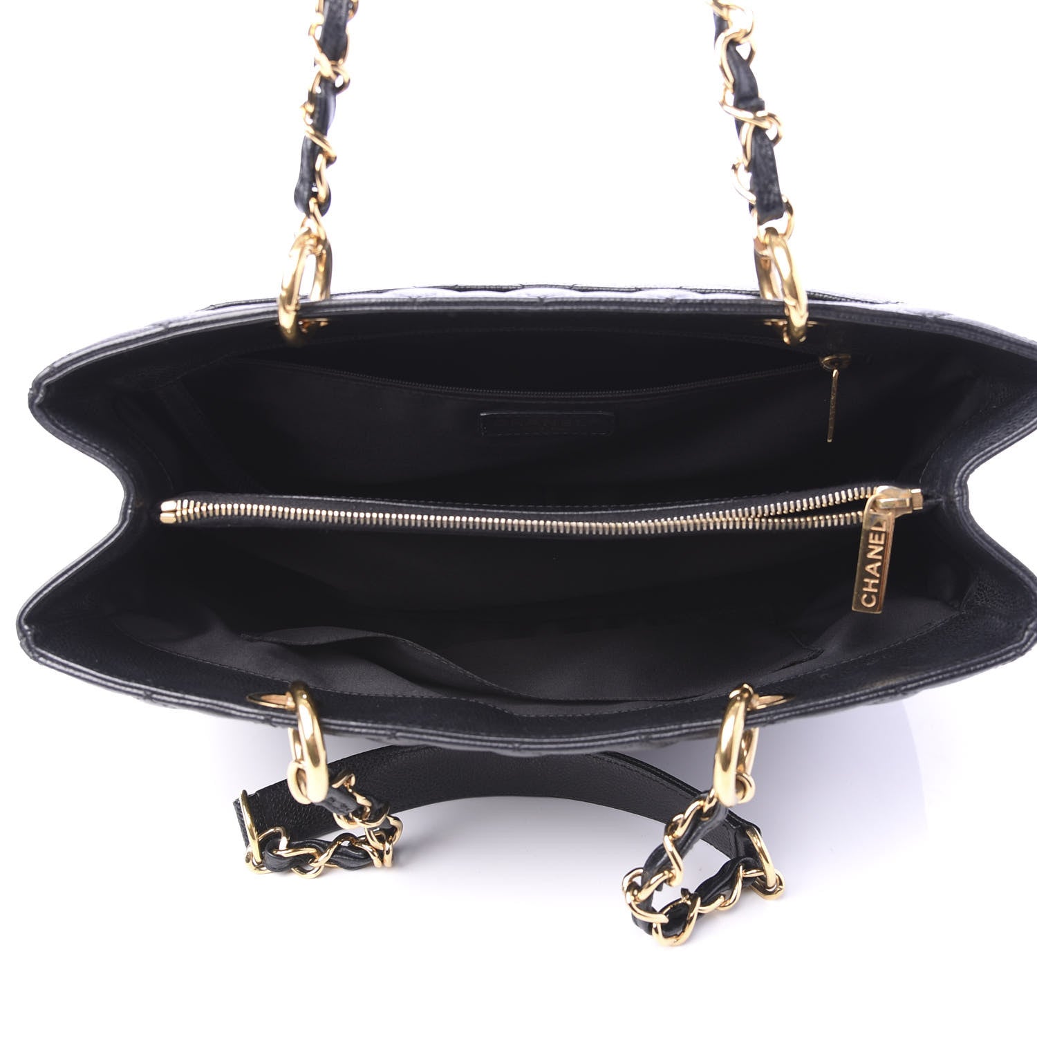 Chanel Caviar Quilted Grand Shopping Tote GST Black 5 of 10