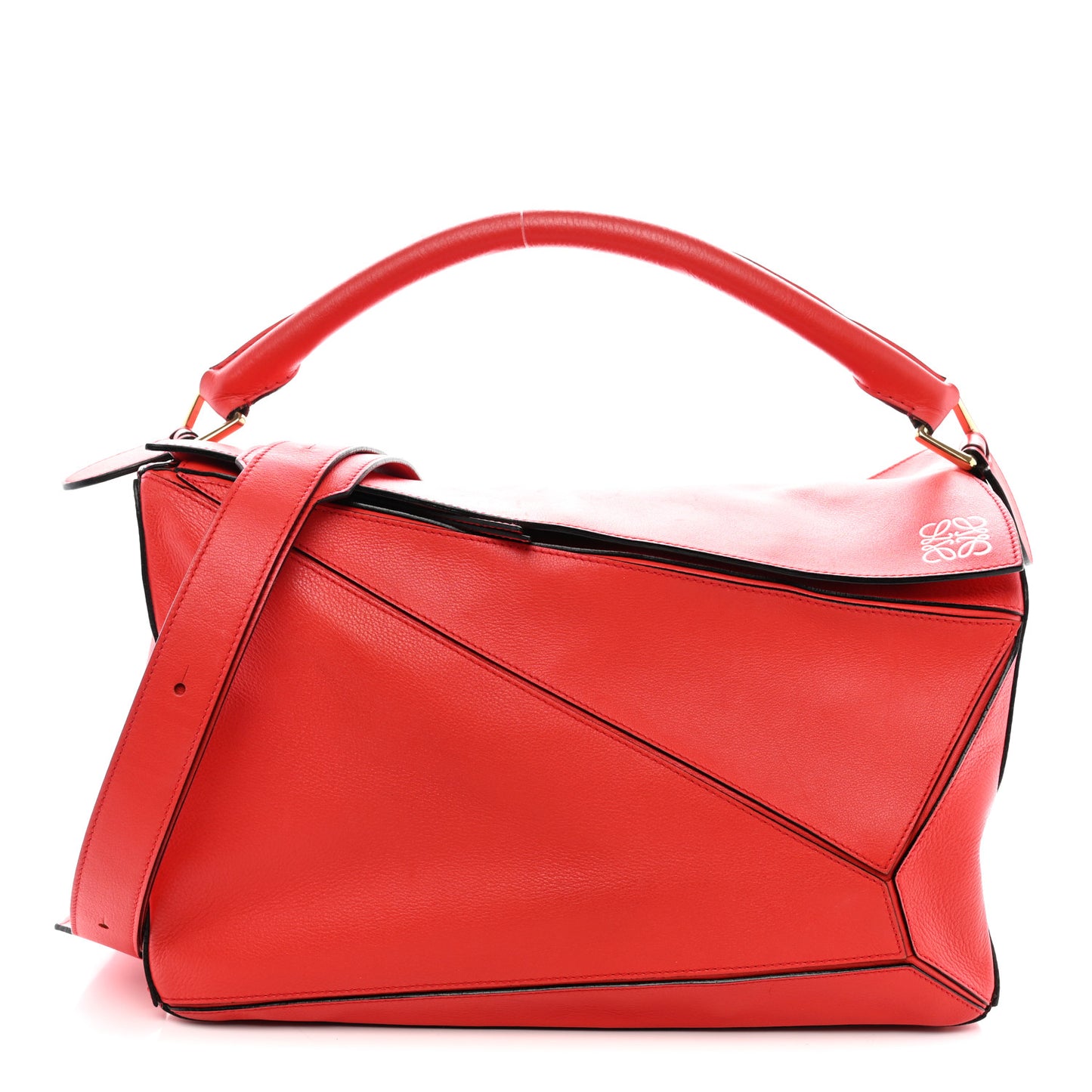 Calfskin Large Puzzle Bag Scarlet