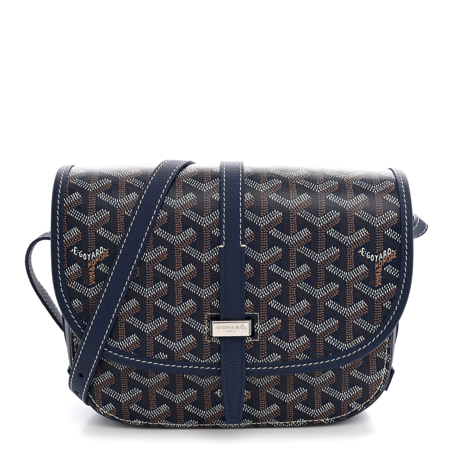 Goyardine Belvedere II PM Messenger Bag Navy