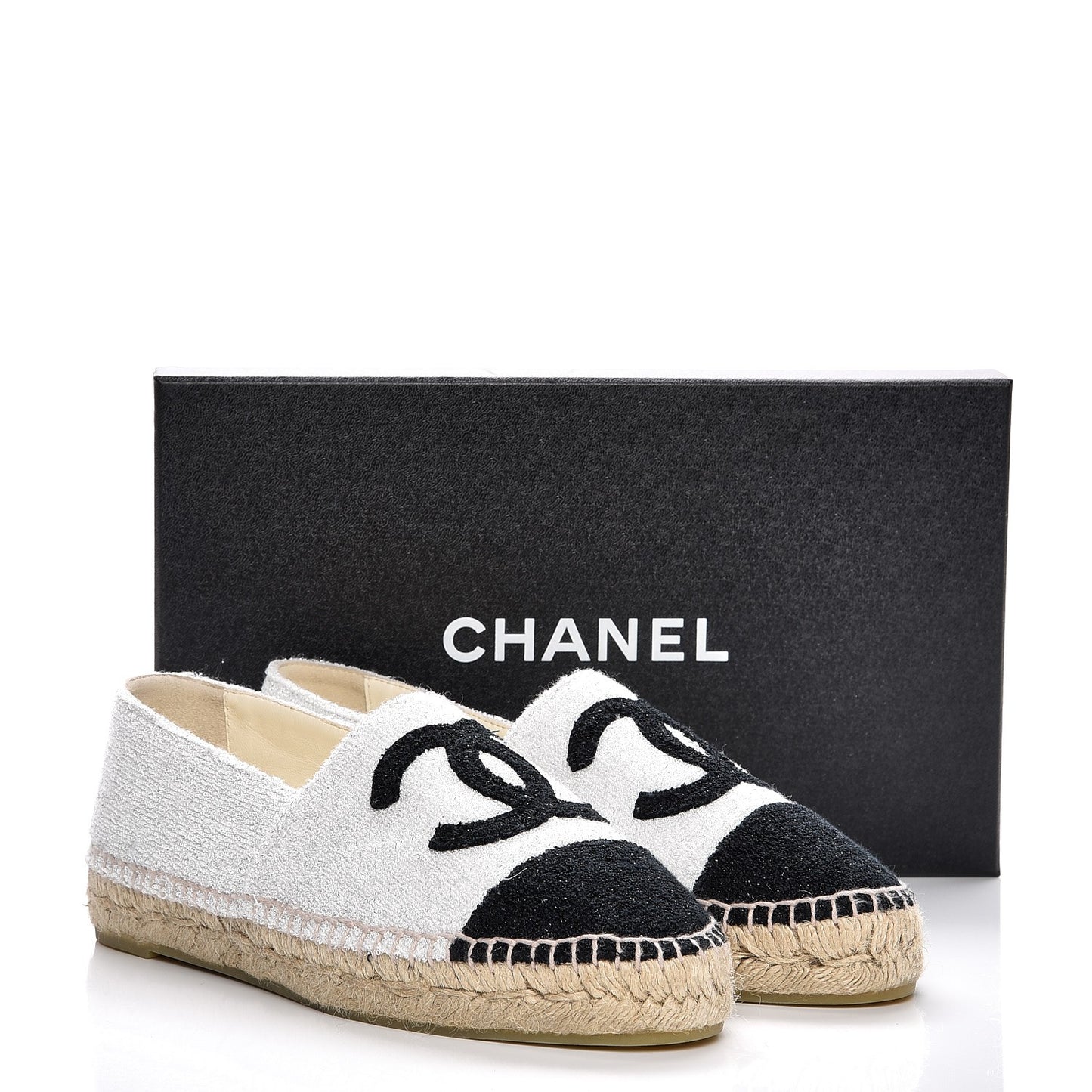 Fabric CC Espadrilles 38 Silver Black