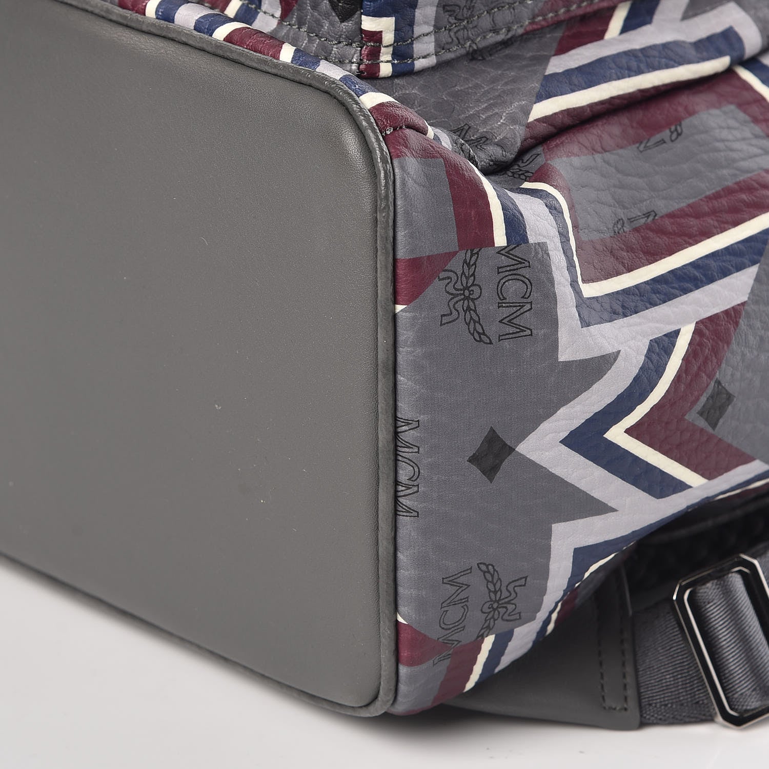 MCM Visetos Gunta Medium Stark Backpack Phantom Grey 8 of 9