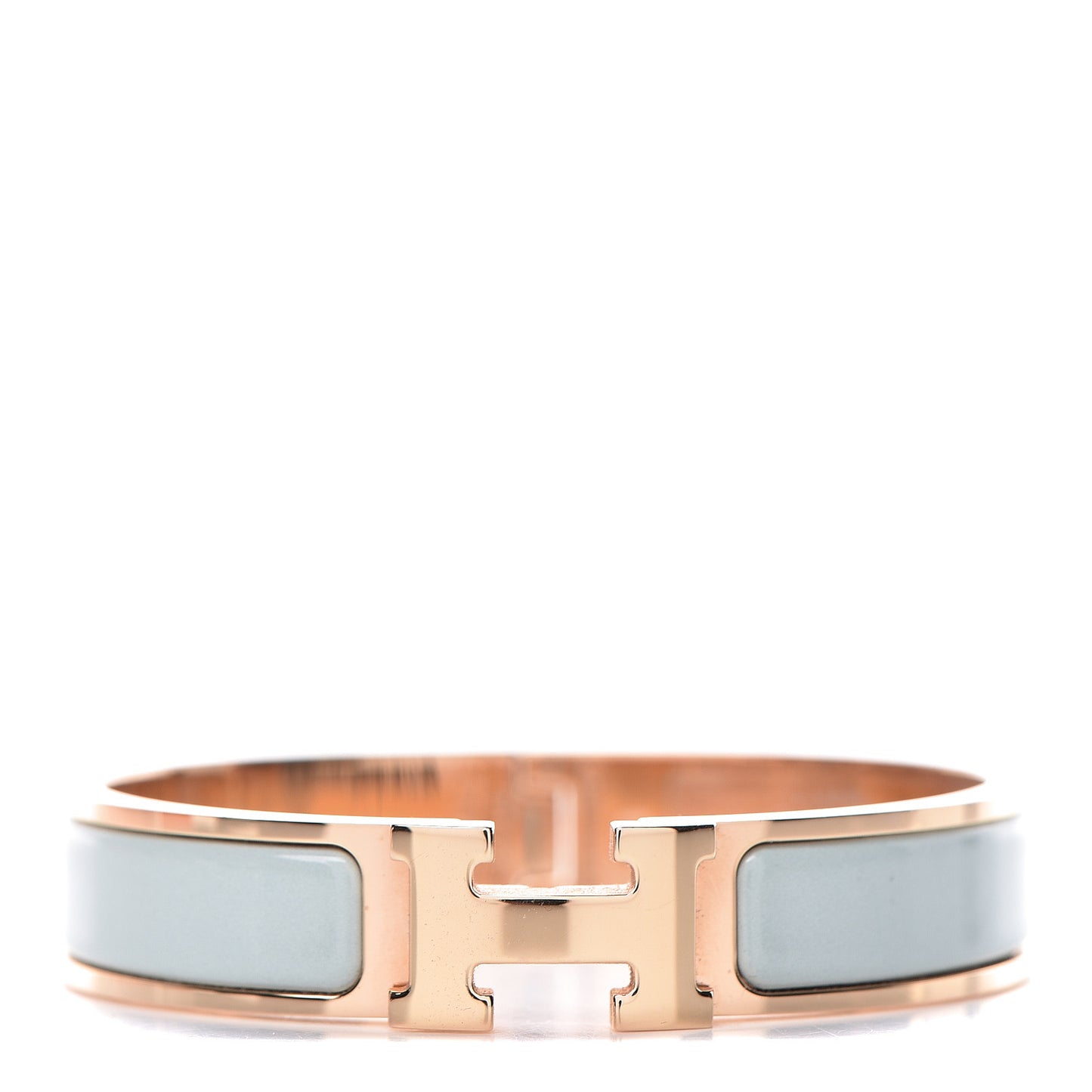 Enamel Narrow Clic Clac H Bracelet PM Vert Argile