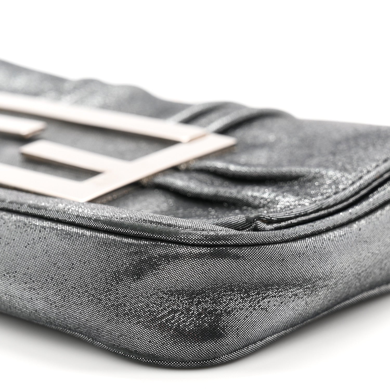 Fendi Metallic Calfskin Mia Pochette Silver 10 of 10