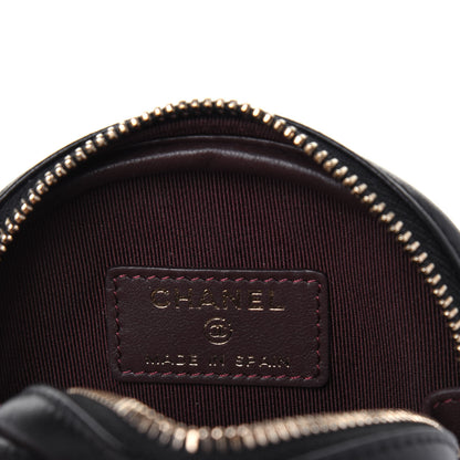 Chanel Lambskin Quilted Zip Around Classic Coin Purse Black 5 of 9