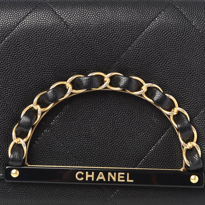 Chanel Grained Calfskin Small Chain Handle Clutch Black 9 of 9