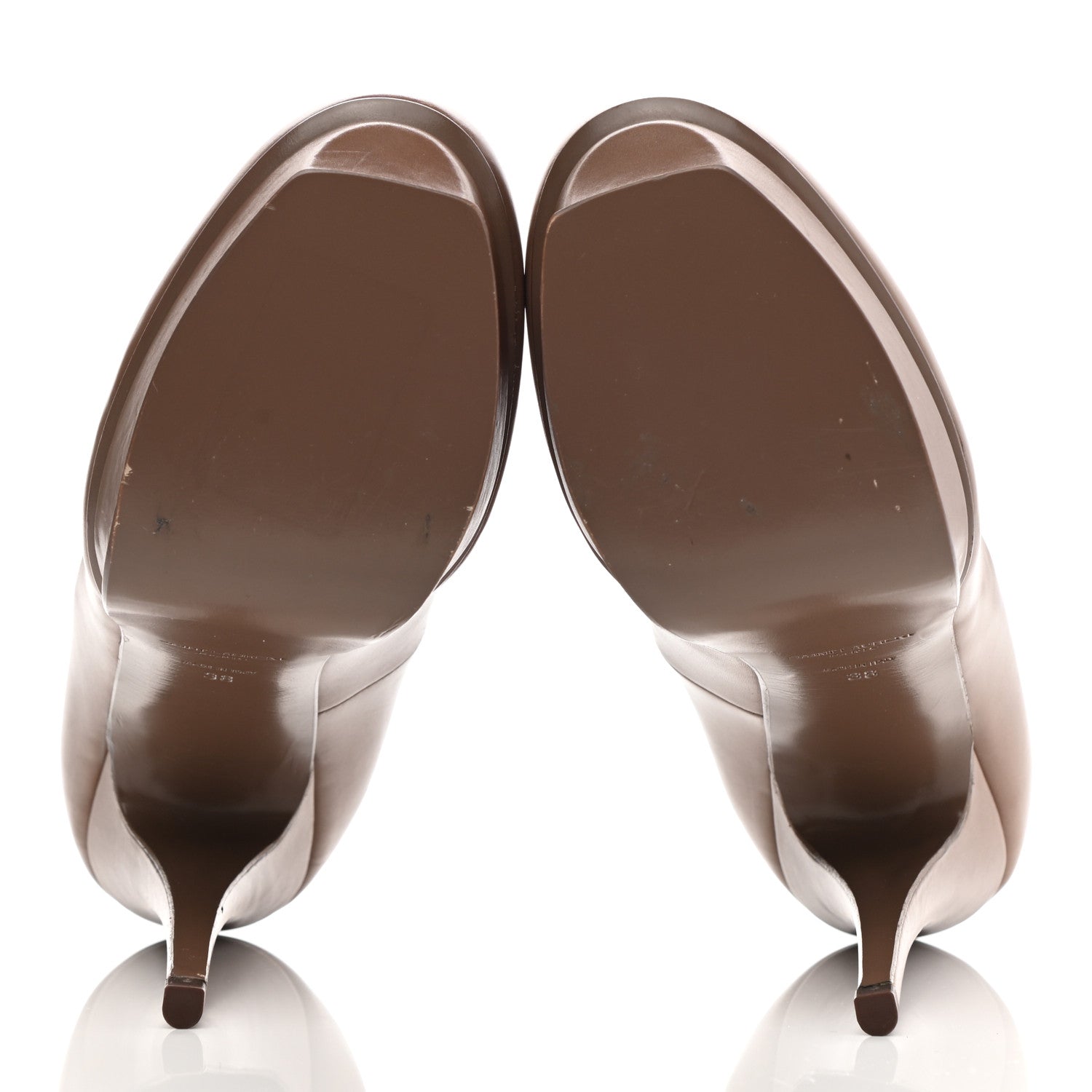 Saint Laurent Seta Calfskin Tribute 105 Platform Pumps 38 5 of 9