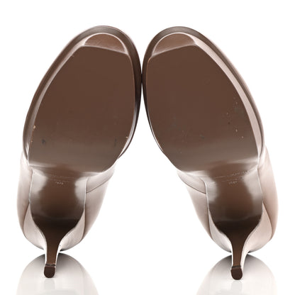 Saint Laurent Seta Calfskin Tribute 105 Platform Pumps 38 5 of 9
